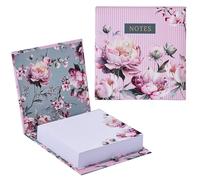 Design By Violet Harmony Noteblock with Pen - Elegant Floral Design with Gold Foil Finish - Beautiful Noteblock for Note-Taking and Everyday Jottings