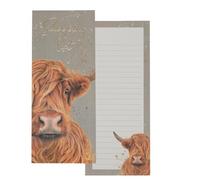 Design By Violet Highland Cow Magnetic Shopping List Pad