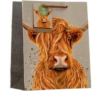 Design By Violet Highland Cow Medium Gift Bag