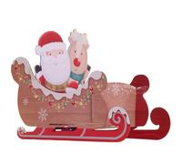 Design By Violet Large Christmas Santa Sleigh Gift Box - Stocking Alternative - Christmas Eve Box - 48cm x 46cm x 28cm - Christmas Decoration for Presents - Children's Sleigh