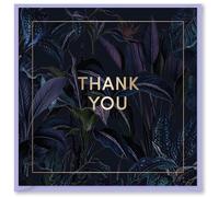 Design By Violet Monteverde Thank You Greeting Card For Her Him Love Best Wishes Thoughtful Present Blank Inside With Purple Envelope Stylish Jungle Design 15cm x 15cm