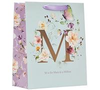 Design by Violet Mum in a Million Gift Bag with Butterfly Gift Tag for Mother's Day, Birthday, Love, Occasion, For Mum, Gift Wrap, Floral Print - Large Size