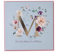 Design By Violet Mum In A Million Greeting Card Mother's Day Card Mum Birthday Gift Present Blank Inside With Pink Envelope Stylish Floral Design 15cm x 15cm