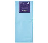 Design by Violet Partisan Metallic Tissue Paper 3 Sheets, Light Blue, (DBV-MT-LB)