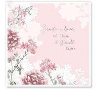 Design By Violet Sakura Sending Love Thoughtful Greeting Card For Her Love Best Wishes Gift Present Blank Inside With White Envelope Stylish Floral Design 15cm x 15cm