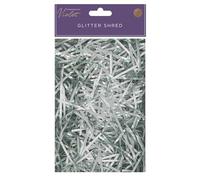 Design by Violet Silver Christmas Glitter Shredded Decorative Tissue Paper for Hampers Gift Wrapping Present Crafts - 25g - Festive Tissue Paper