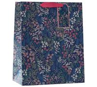 Design By Violet Spring Flora Beautiful Floral Paper Gift Bag With Gift Tag Spring Birthday Mother's Day Easter Valentines Large