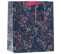 Design By Violet Spring Flora Beautiful Floral Paper Gift Bag With Gift Tag Spring Birthday Mother's Day Easter Valentines Medium