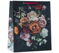 Design By Violet Tuscany Beautiful Floral Paper Gift Bag With Butterfly Gift Tag Spring Birthday Mother's Day Easter Valentines Large