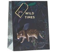 Design By Violet Wild Time Jungle Paper Gift Bag With Gift Tag Birthday Occassions Presents Gift Bag For Him Large