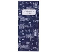 Design By Violet Yorkshire Shopping List - Blue Yorkshire Farm Village Design - Tear-Off Shopping List Pad for Grocery Planning