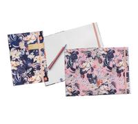 Design By Violet Zara Floral A5 Ruled Notebook with Elastic Closure | A5 ruled notebook with elastic closure. Ideal for journaling, note taking, school, planning and everyday writing.