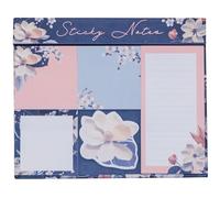 Design By Violet Zara Floral Magnetic Sticky Notes Set - Decorative Fridge Notes and Memo Pads for Gifting for Her