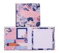 Design By Violet Zara Floral Sticky Notes Book - Decorative Sticky Notes with Gold Foil Cover for Gifting for Her