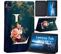 Design Case for Lenovo Tab M10 TB-X605F/ TB-X605L/ TB-X505F/ TB-X505L - Leather Tri-Fold Stand Cover Case for Lenovo Tab M10 10.1-Inch Tablet, (initial letter L)