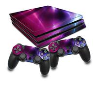 Design Cover RX022 - Game Console Case Protective Skin Sticker, Anti-Scratch, Vinyl Protective Film for Game Console and Controller Housing (PS4 Pro, No.16, Abstract Lines)