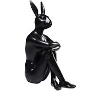 Design Deco Figurine Rabbit Gillie, Black, animal statue, gift idea, hanging ...