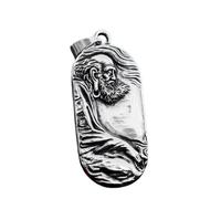 Design Dharma Pendant Chinese Style Men's Pendant Oval Shape Heavy