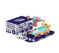 Design & Drill Bolt Buddies Police Rescue Race Car