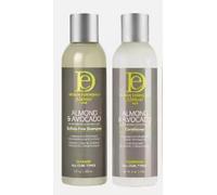 Design Essentials Natural Almond & Avocado Moisturizing & Detangling Shampoo and Conditioner Set, Sulfate-Free, for All Curl Types, 12 Ounce, 2 Count