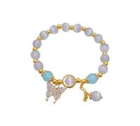 Design Extended Sense Crystal Bracelet Butterfly Bracelet Female Transfer Pearl Hand Jewellery Gift Rings For Women Veret, one size, Artificial Crystal, No Gemstone