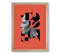Design Form Typography Framed Wall Art Print A4 (29.7×21cm) Oak, Wall Decor for Living Room, Bedroom, Office & Home, Ready to Hang, Art Gift