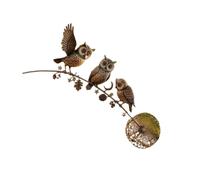 Design Garden Stake Dandelions Wire Sculpture, Owl | Creative Design, Wire Art Figure, Nature-Inspired Decor, for Outdoor Planter Flower Bed