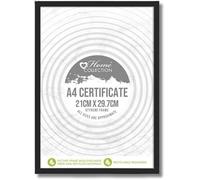 Design Group Black Nouveau Simple Design Styrene Photo Frame, A4 Certificate Size 21cm x 29.7cm