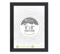 Design Group Black Ribbed Design Freestanding Wall Mount Picture Photo Frame, 15 x 20cm
