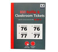 Design Group 800 Raffle & Cloakroom Tickets Book Perforated Security Coded Numbered 1-800