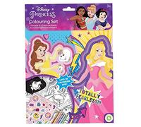 DESIGN GROUP Princess Colouring Set Childrens Activity Pencils Sticker Sheets Party Filler, White