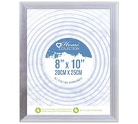 Design Group Silver Ribbed Design Freestanding Wall Mount Picture Photo Frame 8 x 10 inch