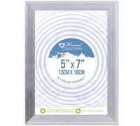 Design Group Silver Ribbed Freestanding Wall Mount Picture Photo Frame, 13 x 18cm