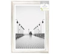 Design Group White Solitaire Shabby Chic Distressed Wood Styrene Photo Frames A4 Certificate