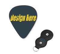 Design Guitar pick Custom Logo Text Here For Acoustic Guitar, Violin, Ukulele, Bass (6 Packs)