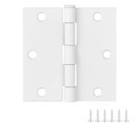 Design House 185892 Door Hinge in Painted White, 3.5-Inch, Square Corner Radius, 6-Pack, 3.5 x 3.5 Standard