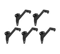 Design House 188151 Standard Handrail Bracket Heavy Duty Hardware for Stairways in Home or Office, Matte Black, 5-Pack