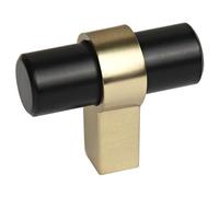 Design House 188300 Emery Cabinet Hardware, 5-Pack, Matte Black/Satin Gold