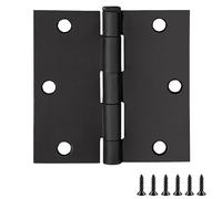 Design House 188938 Square Corner Hinge, 10-Pack, Matte Black, 10 Piece