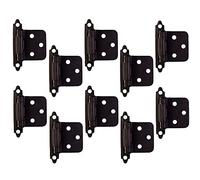 Design House 189662-ORB Overlay Hinges for Kitchen Cabinets 10-Pack Oil Rubbed Bronze