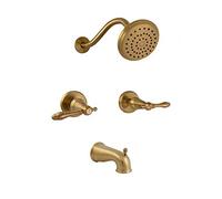 Design House 595728 Plumbing Oakmont Bath and Shower Trim with Valve, Brushed Gold