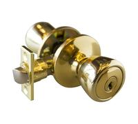 Design House 728295 Terrace 6-Way Universal Keyed Entry Door Knob, Polished Brass