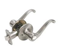 Design House 740399 Scroll Universal Latch Privacy Door Handle, Adjustable Backset, Satin Nickel Finish