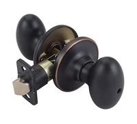 Design House 740498 Egg 2-Way Latch Privacy Door Knob, Adjustable Backset, Oil Rubbed Bronze Finish