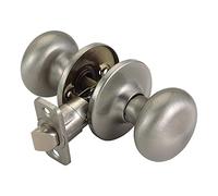 Design House 741306 Cambridge Universal Latch Passage Door Knob, Adjustable Backset, Satin Nickel Finish