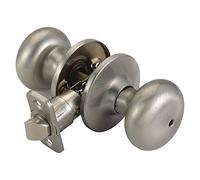 Design House 741314 Cambridge Universal Latch Privacy Door Knob, Adjustable Backset, Satin Nickel Finish