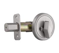 Design House 750836 2-3/8-inch Backset Single Sided Deadbolt with Turn-Button Interior, Satin Nickel