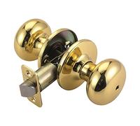 Design House 753277 Cambridge 2-Way Latch Privacy Door Knob, Adjustable Backset, Polished Brass Finish