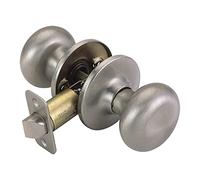 Design House 753301 Cambridge 2-Way Latch Passage Door Knob, Adjustable Backset, Satin Nickel Finish