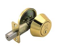 Design House 782763 Single Cylinder 2-Way Adjustable Deadbolt, Polished Brass